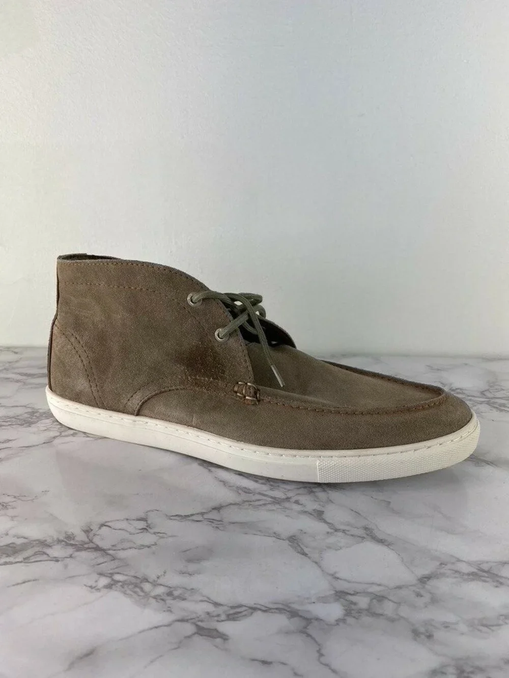 Steve Madden Men's Beige Suede Fulton Lace Sneaker SZ 11.5